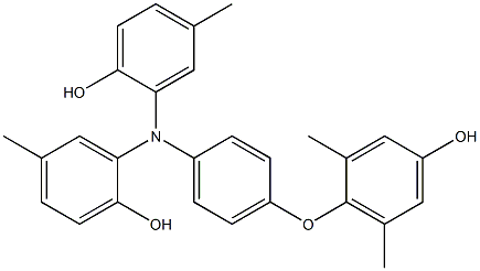 N,N-Bis(2-hydroxy-5-methylphenyl)-4-(4-hydroxy-2,6-dimethylphenoxy)benzenamine 结构式