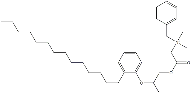 N,N-Dimethyl-N-benzyl-N-[[[2-(2-tetradecylphenyloxy)propyl]oxycarbonyl]methyl]aminium 结构式