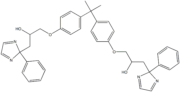 1,1'-(2,2-Propanediyl)bis[(4,1-phenylene)oxy]bis[3-(2-phenyl-2H-imidazol-2-yl)-2-propanol] 结构式