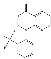 1-[2-(Trifluoromethyl)phenyl]-2H-pyrido[2,3-d][1,3]oxazin-4(1H)-one 结构式