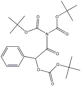 2-Phenyl-2-tert-butoxycarbonyloxy-N,N-bis(tert-butoxycarbonyl)acetamide 结构式