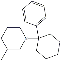 1-(3-Methylpiperidin-1-yl)-1-(phenyl)cyclohexane 结构式