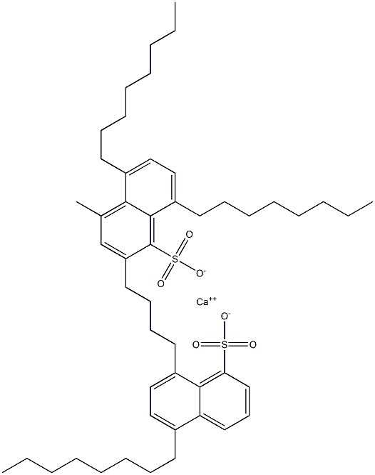 Bis(5,8-dioctyl-1-naphthalenesulfonic acid)calcium salt 结构式