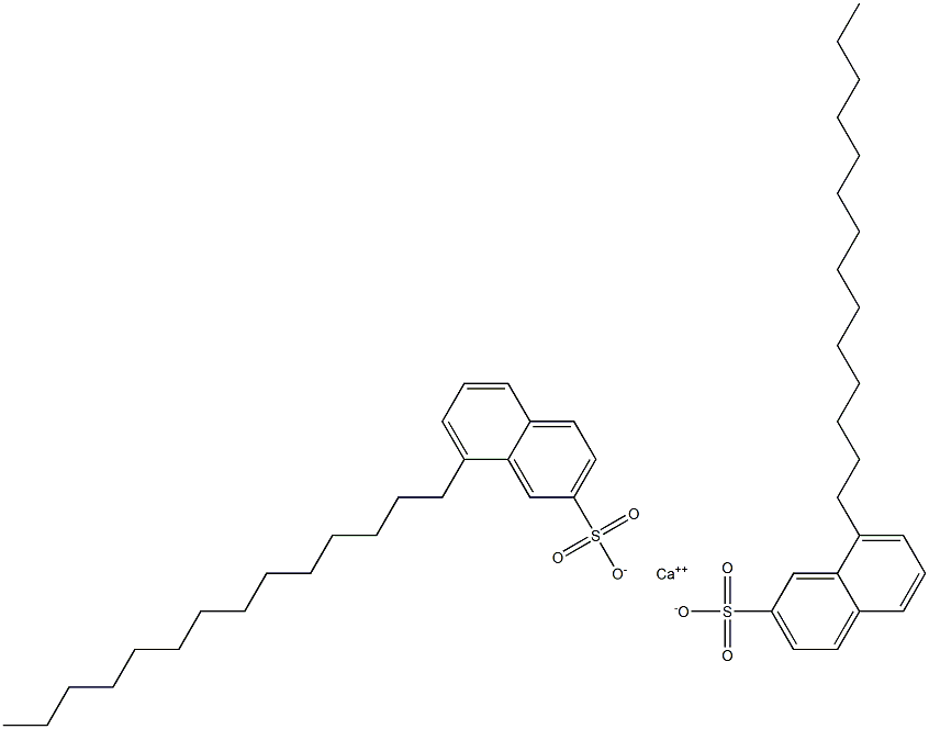 Bis(8-tetradecyl-2-naphthalenesulfonic acid)calcium salt 结构式