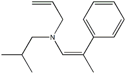 (Z)-2-Phenyl-N-isobutyl-N-(2-propenyl)-1-propen-1-amine 结构式