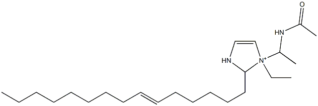 1-[1-(Acetylamino)ethyl]-1-ethyl-2-(6-pentadecenyl)-4-imidazoline-1-ium 结构式
