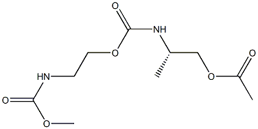 (-)-[(S)-2-Acetyloxy-1-methylethyl]carbamic acid (2-methoxycarbonylaminoethyl) ester 结构式
