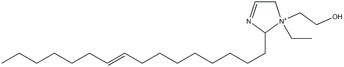 1-Ethyl-2-(9-hexadecenyl)-1-(2-hydroxyethyl)-3-imidazoline-1-ium 结构式