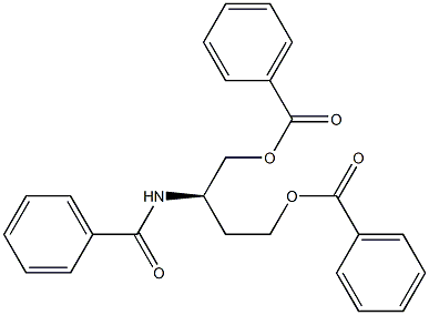 (+)-N-[(R)-3-Benzoyloxy-1-(benzoyloxymethyl)propyl]benzamide 结构式