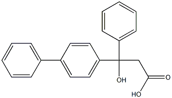 (+)-3-(4-Biphenylyl)-3-hydroxy-3-phenylpropanoic acid 结构式