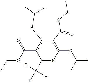 4,6-Di(isopropyloxy)-2-trifluoromethylpyridine-3,5-dicarboxylic acid diethyl ester 结构式