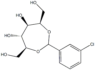 2-O,5-O-(3-Chlorobenzylidene)-L-glucitol 结构式