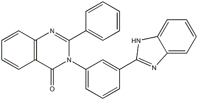 3-[3-(1H-Benzimidazol-2-yl)phenyl]-2-phenylquinazolin-4(3H)-one 结构式