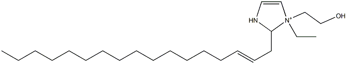 1-Ethyl-2-(2-heptadecenyl)-1-(2-hydroxyethyl)-4-imidazoline-1-ium 结构式