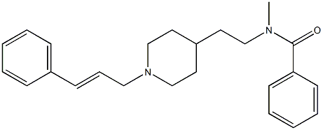 N-Methyl-N-[2-[1-(3-phenyl-2-propenyl)-4-piperidinyl]ethyl]benzamide 结构式