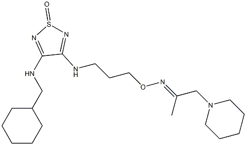 1-Piperidino-2-propanone O-[3-[[[4-[(cyclohexylmethyl)amino]-1,2,5-thiadiazole 1-oxide]-3-yl]amino]propyl]oxime 结构式