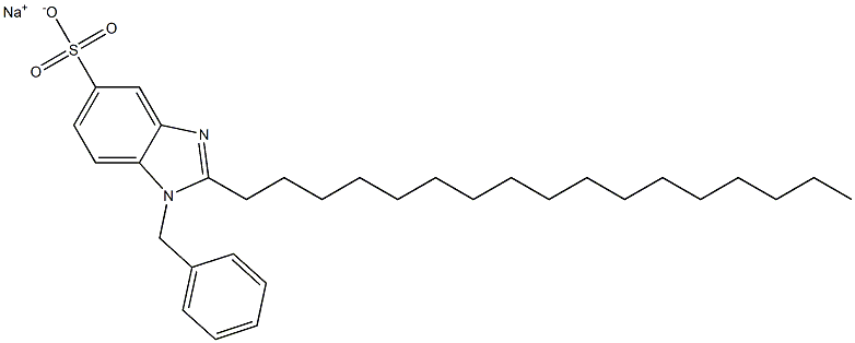 1-Benzyl-2-heptadecyl-1H-benzimidazole-5-sulfonic acid sodium salt 结构式