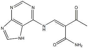 3-Oxo-2-[(Z)-(7H-purin-6-yl)aminomethylene]butanamide 结构式