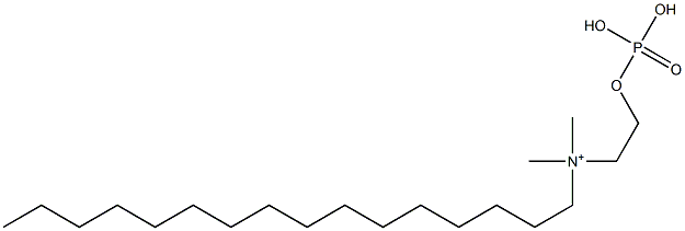 N-Hexadecyl-N,N-dimethyl-2-phosphonooxyethanaminium 结构式