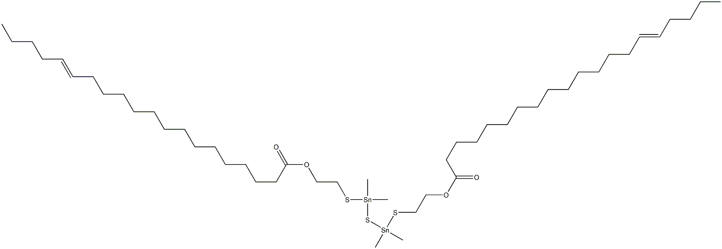Bis[dimethyl[[2-(14-nonadecenylcarbonyloxy)ethyl]thio]stannyl] sulfide 结构式