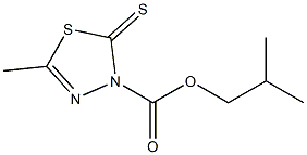 2,3-Dihydro-2-thioxo-5-methyl-1,3,4-thiadiazole-3-carboxylic acid isobutyl ester 结构式