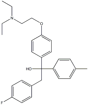 1-[p-[2-(Diethylamino)ethoxy]phenyl]-2-(p-fluorophenyl)-1-(p-tolyl)ethanol 结构式