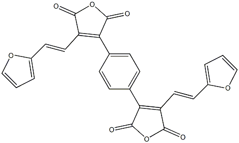 3,3'-[1,4-Phenylene]bis[4-[2-(2-furanyl)ethenyl]furan-2,5-dione] 结构式