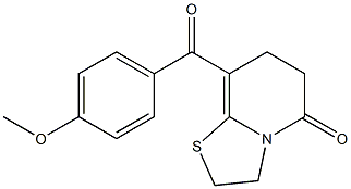 8-(4-Methoxybenzoyl)-2,3,6,7-tetrahydro-5H-thiazolo[3,2-a]pyridin-5-one 结构式