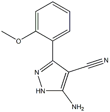 5-Amino-3-(2-methoxyphenyl)-1H-pyrazole-4-carbonitrile 结构式