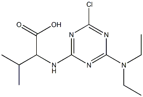 2-[[4-Chloro-6-(diethylamino)-1,3,5-triazin-2-yl]amino]-3-methylbutyric acid 结构式