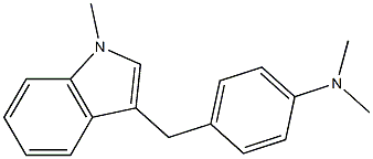 N,N-Dimethyl-4-[(1-methyl-1H-indol-3-yl)methyl]aniline 结构式