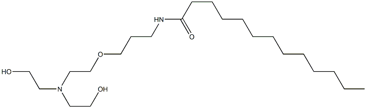 N-[3-[2-[Bis(2-hydroxyethyl)amino]ethoxy]propyl]tridecanamide 结构式