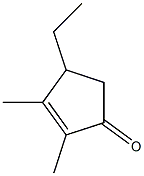 4-Ethyl-2,3-dimethyl-2-cyclopenten-1-one 结构式