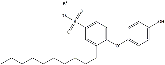 4'-Hydroxy-2-decyl[oxybisbenzene]-4-sulfonic acid potassium salt 结构式