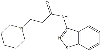 N-(1,2-Benzisothiazol-3-yl)-3-(1-piperidinyl)propanamide 结构式
