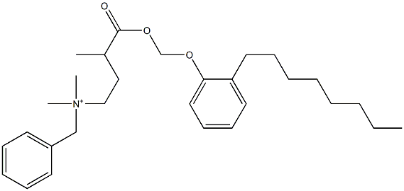 N,N-Dimethyl-N-benzyl-N-[3-[[(2-octylphenyloxy)methyl]oxycarbonyl]butyl]aminium 结构式