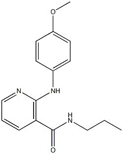 2-(p-Methoxyanilino)-N-propylnicotinamide 结构式