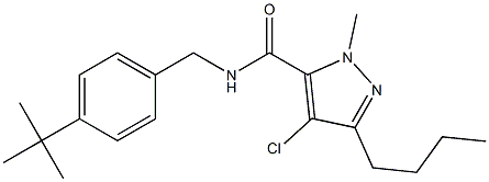 N-(4-tert-Butylbenzyl)-1-methyl-3-butyl-4-chloro-1H-pyrazole-5-carboxamide 结构式