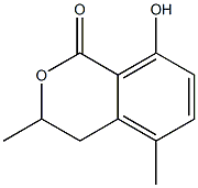 3,4-Dihydro-8-hydroxy-3,5-dimethyl-1H-2-benzopyran-1-one 结构式