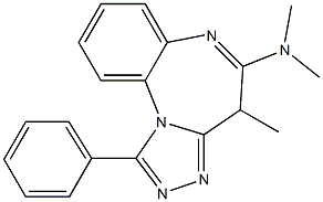 1-Phenyl-4-methyl-5-(dimethylamino)-4H-[1,2,4]triazolo[4,3-a][1,5]benzodiazepine 结构式