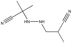 3-[2-(1-Cyano-1-methylethyl)hydrazino]-2-methylpropiononitrile 结构式