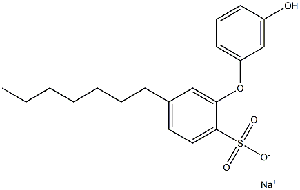 3'-Hydroxy-5-heptyl[oxybisbenzene]-2-sulfonic acid sodium salt 结构式