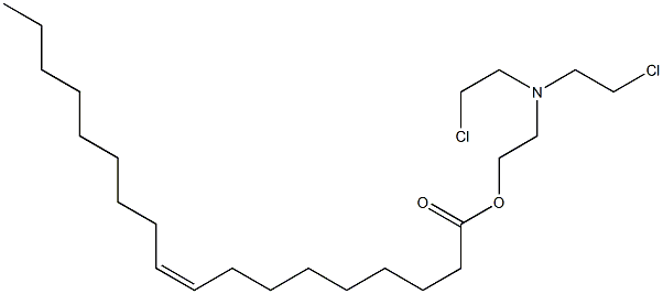 (Z)-9-Octadecenoic acid 2-[bis(2-chloroethyl)amino]ethyl ester 结构式