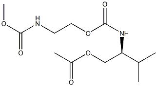 (-)-[(S)-1-Acetyloxymethyl-2-methylpropyl]carbamic acid (2-methoxycarbonylaminoethyl) ester 结构式