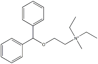 2-(Diphenylmethoxy)-N,N-diethyl-N-methylethanaminium 结构式