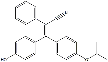 (Z)-2-Phenyl-3-(4-hydroxyphenyl)-3-[4-(isopropyloxy)phenyl]propenenitrile 结构式