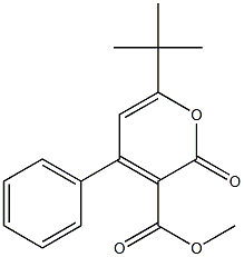 6-(1,1-Dimethylethyl)-4-phenyl-2-oxo-2H-pyran-3-carboxylic acid methyl ester 结构式