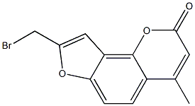 8-(Bromomethyl)-4-methyl-2H-furo[2,3-h][1]benzopyran-2-one 结构式