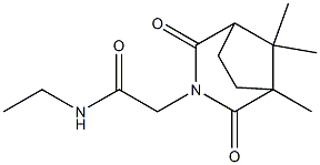 2,4-Dioxo-N-ethyl-1,8,8-trimethyl-3-azabicyclo[3.2.1]octane-3-acetamide 结构式