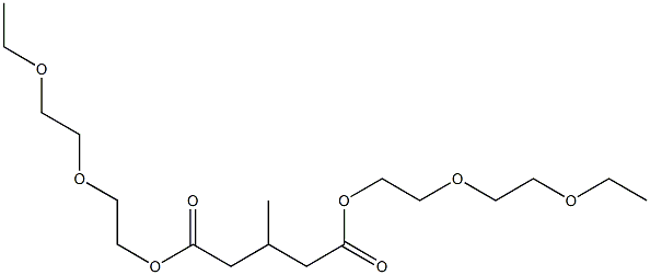 3-Methylglutaric acid bis[2-(2-ethoxyethoxy)ethyl] ester 结构式